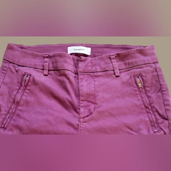 WOMEN'S LEVEL 99 BRAND PANTS SOLD BY ANTHROPOLOGY "DARK ORCHARD" COLOR SZ. 28 - Picture 2 of 6